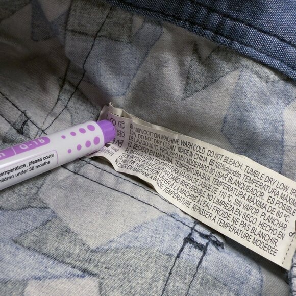 Forever 21 Men Triangle Print Navy Blue Chino Shorts Mens Size 31 100% Cotton - Picture 5 of 6